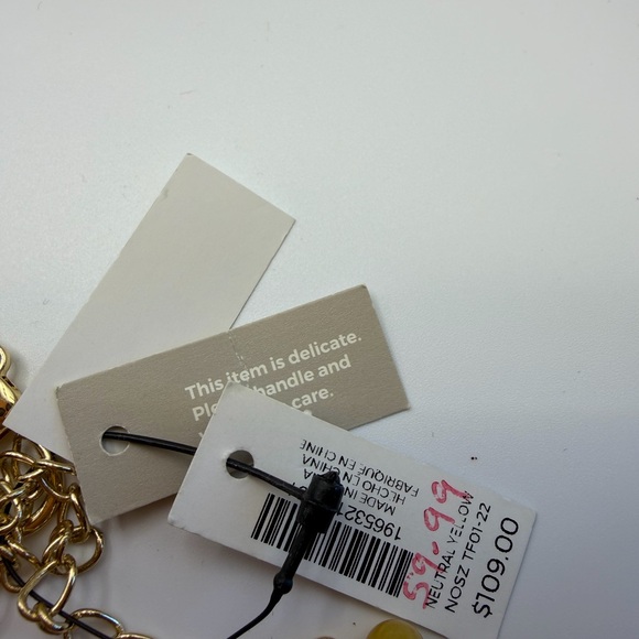 Chico’s Quartz Elegant Yellow Stone Necklace Timeless - Picture 17 of 17